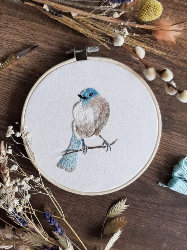 Workshop "Blauwe vogel borduren"