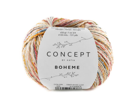 Bol wol van het merk Katia Boheme, kleurnummer 55