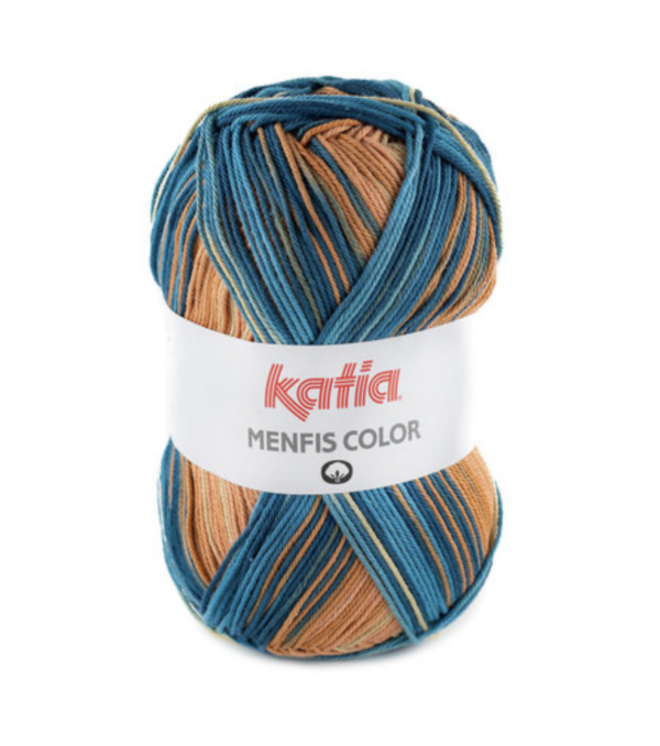 Bol wol van het merk Katia Menfis Color, kleurnummer 111.