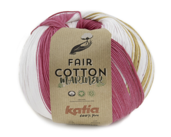 Bol wol van het merk Katia fair Cotton mariner, kleurnummer 206