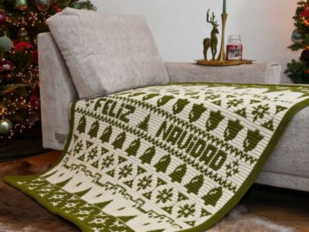 Merry Blanket Kit Mozaïek gehaakte Kerstdeken